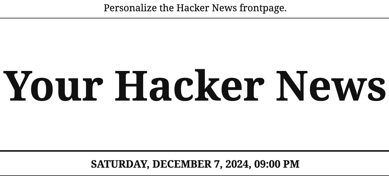 Your Hacker News