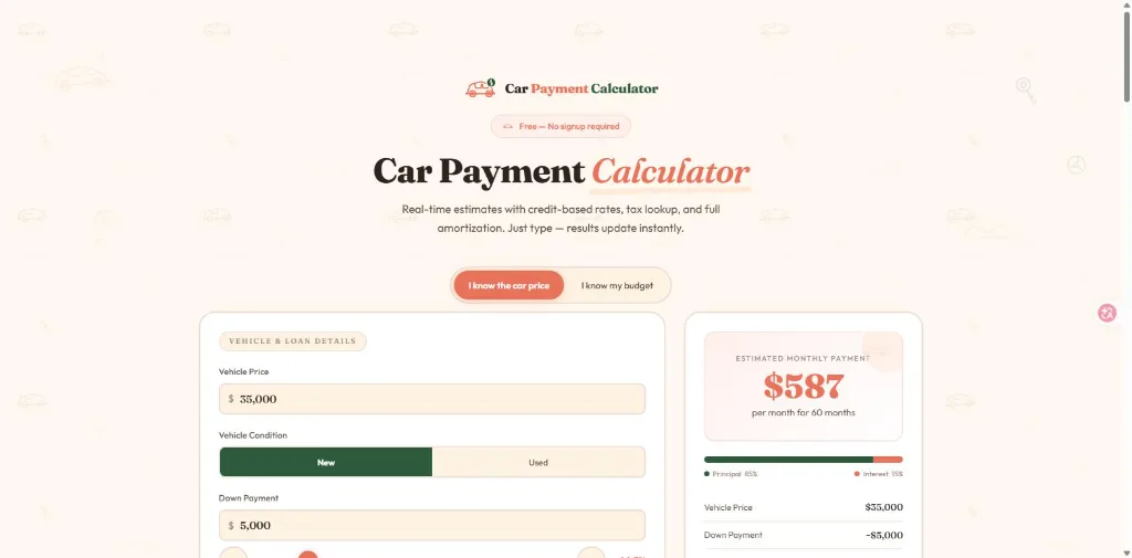 Car Payment Calculator