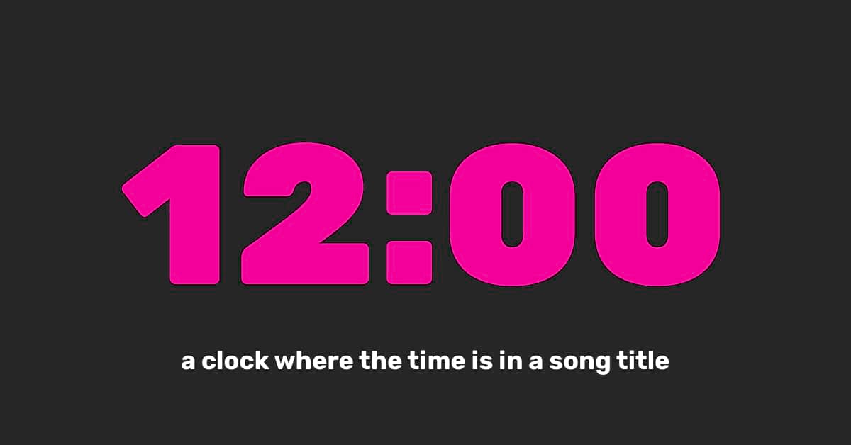 Clocks with Song Titles