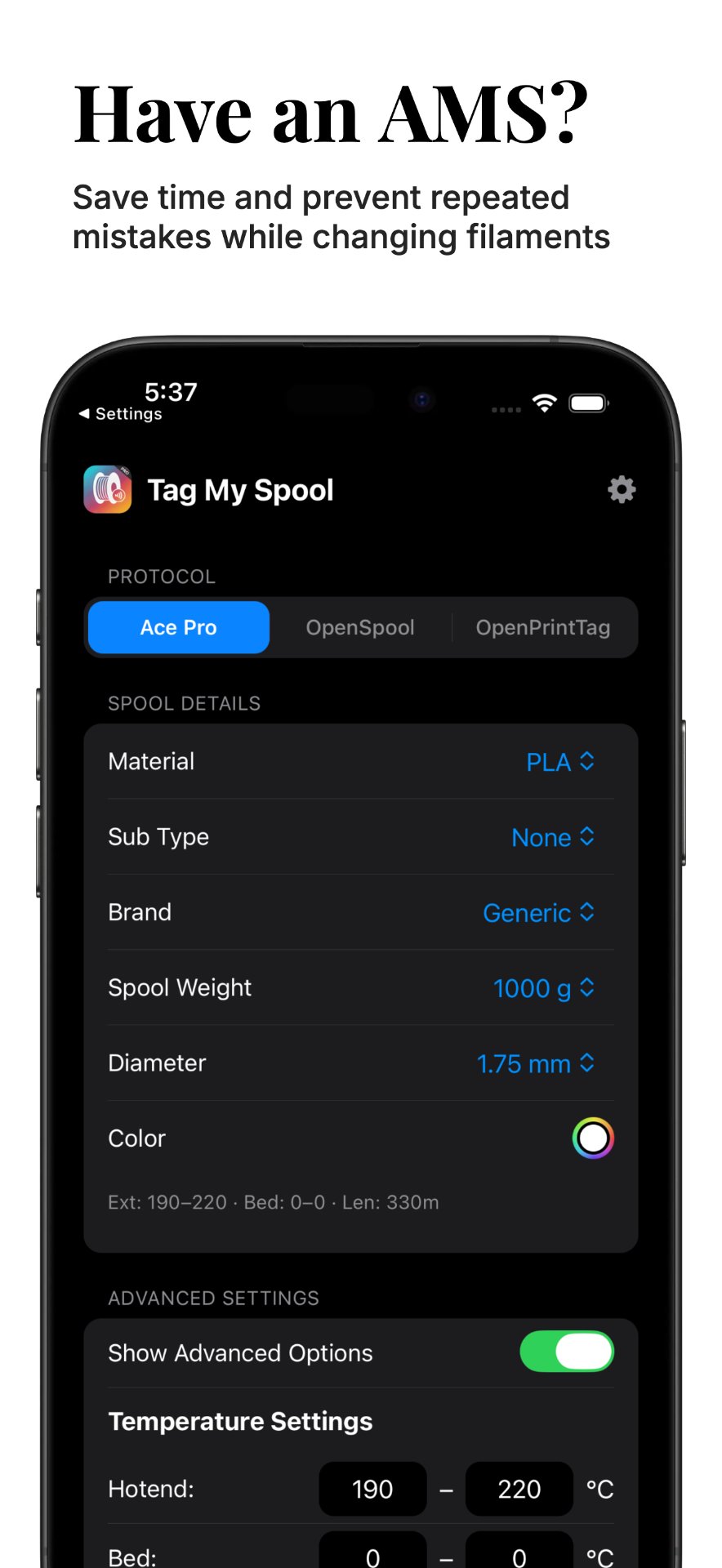 Tag My Spool – NFC Filament