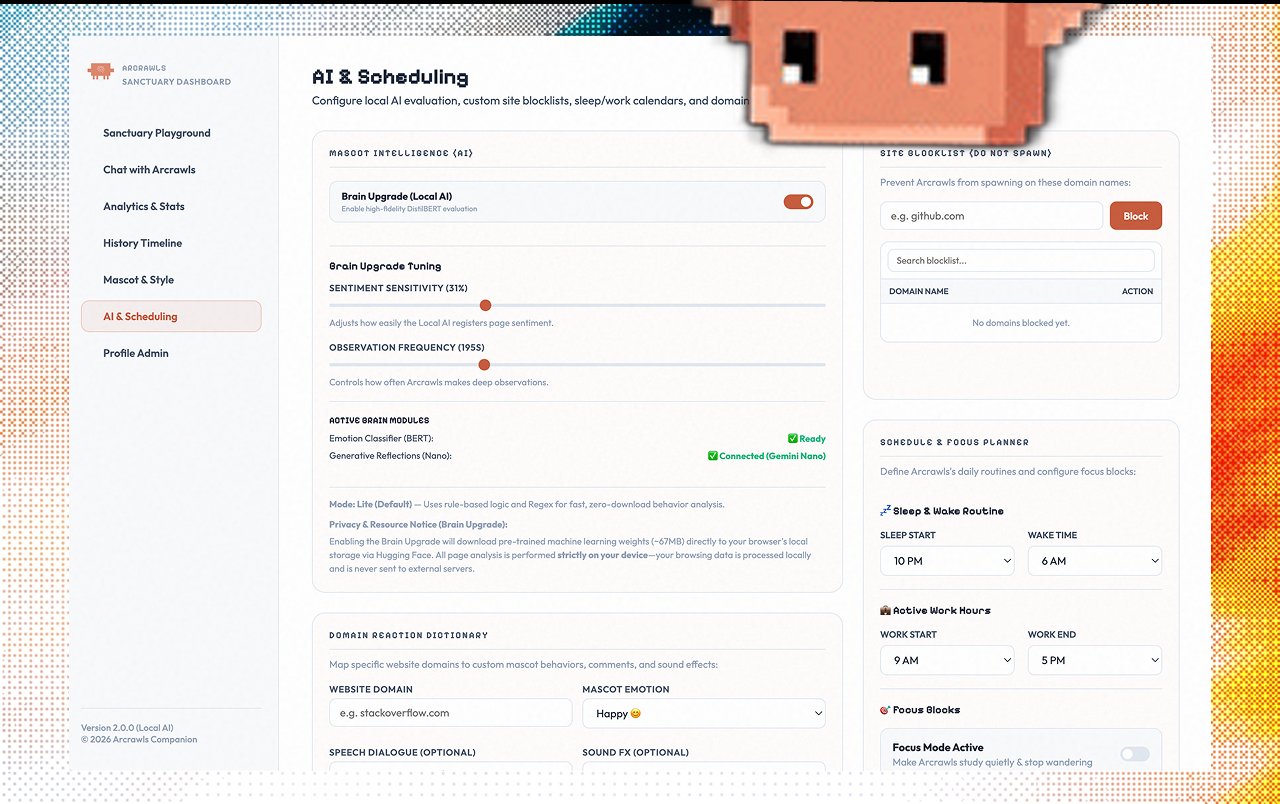 Arcrawls: The Context-Aware Browser Pet