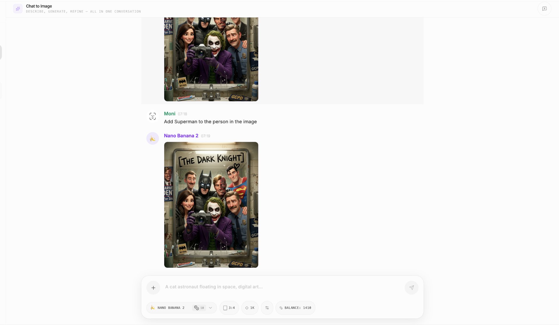 Edit and Generate Images by Chatting