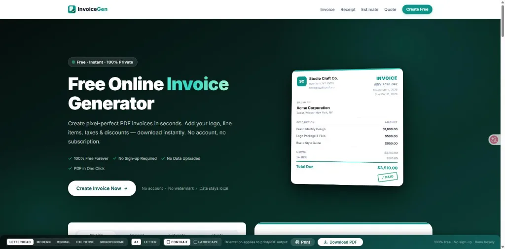 Online Invoice