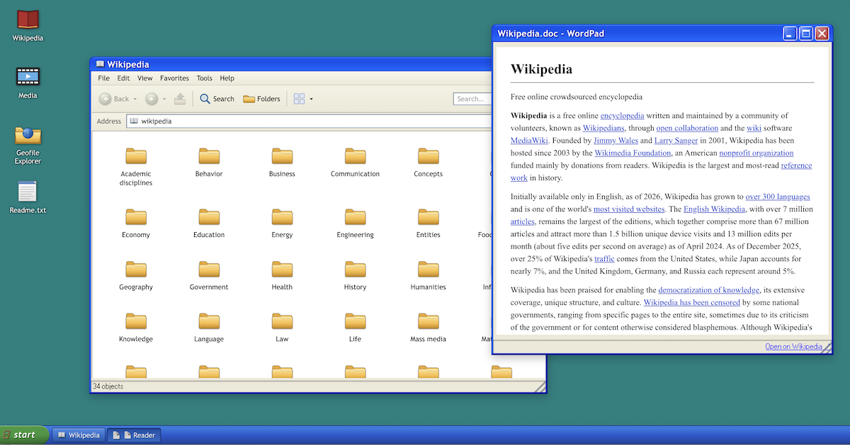 Wikipedia File Explorer