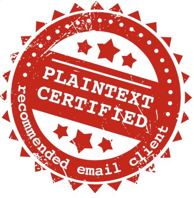 Use plaintext email