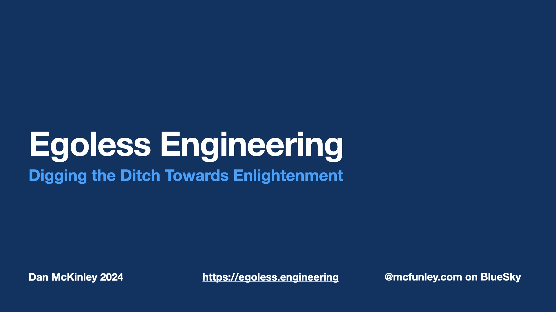 Egoless Engineering