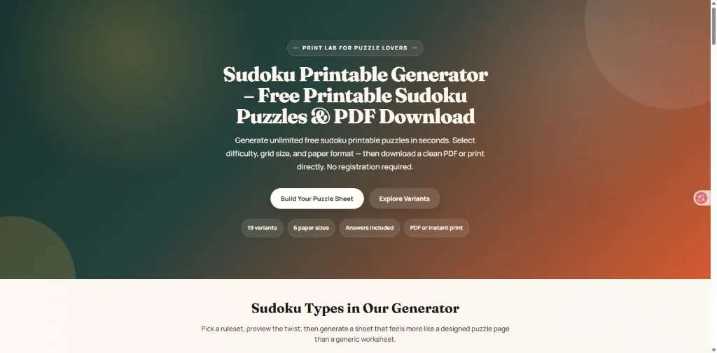 Sudoku Printable